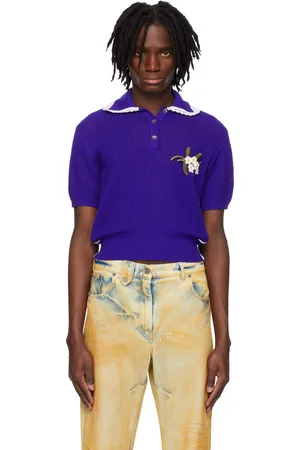 EgonLab Polo bleu en tricot