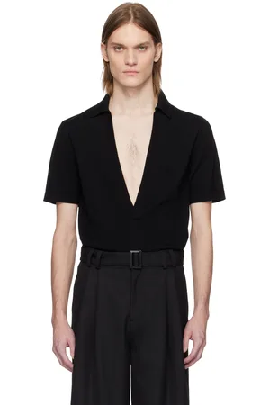 LGN LOUIS GABRIEL NOUCHI Pull de style polo noir