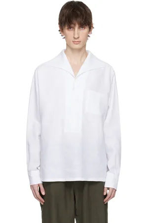 Dolce & Gabbana Chemise blanche en lin à trois boutons
