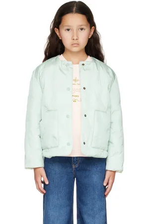 BONPOINT Enfant | Blouson matelassé Enyla vert à images à logo brodées