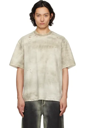 Feng Chen Wang T-shirt lavé au sable gris