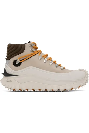 Moncler Baskets montantes Trailgrip beiges à membrane en GORE-TEX™