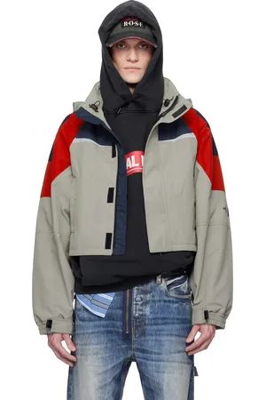 MARTINE ROSE Blouson de sport écourté taupe