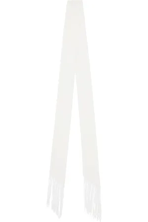 Maison Margiela Foulard blanc cassé en soie