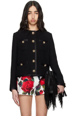 Dolce & Gabbana Blouson écourté noir à simple boutonnage