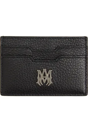 AMIRI Porte-carte noir à ferrure à monogramme