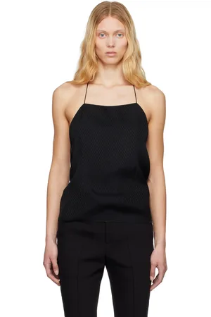 ANN DEMEULEMEESTER Haut Heda noir à dos ouvert