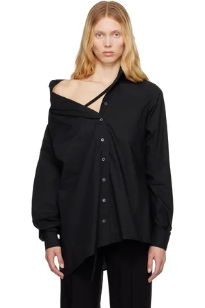 ANN DEMEULEMEESTER Chemise Daria noire à emmanchures basses