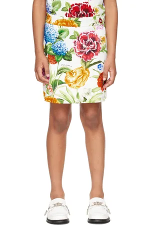 Dolce & Gabbana Enfant | Jupe-short multicolore en drill à motif fleuri