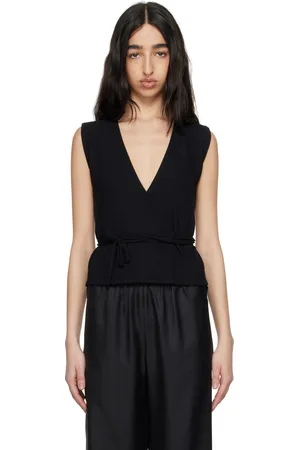 Leset Gilet de style cache-cœur Lauren noir