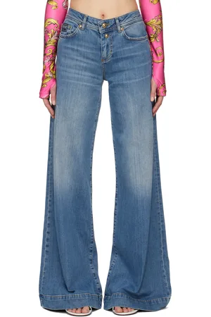 VERSACE Jean évasé bleu