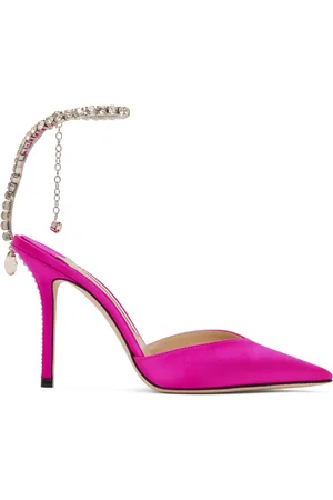 Jimmy Choo Chaussures à talon 100 roses à chaine Saeda
