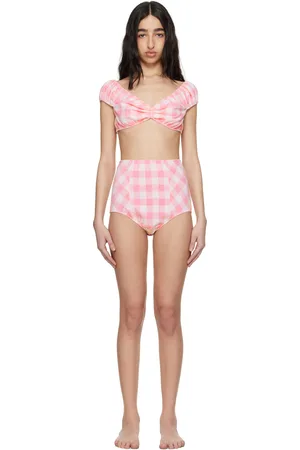 Anna Sui Bikini taille haute rose