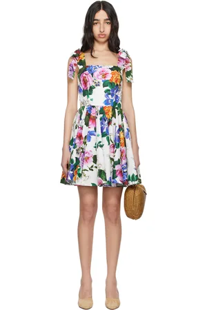 Dolce & Gabbana Robe courte de style corset multicolore à motif fleuri imprimé
