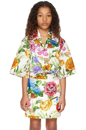 Dolce & Gabbana Enfant | Chemise multicolore en popeline à motif fleuri