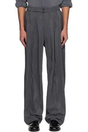 LEMAIRE Pantalon décontracté gris à ceinture
