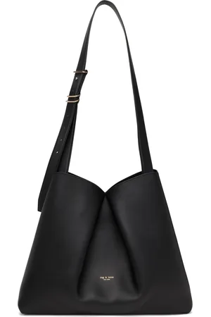 RAG&BONE Grand sac à bandoulière Bloom noir en cuir de veau