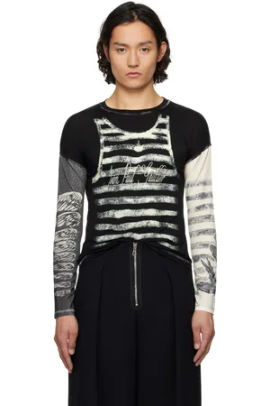 Jean Paul Gaultier T-shirt noir à images à logo