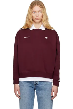 Sporty & Rich Pull molletonné bourgogne édition adidas Originals