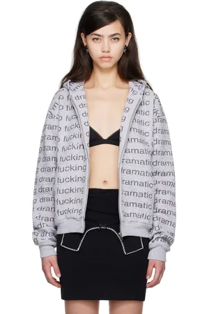 I’m Sorry by Petra Collins Pull à capuche surdimensionné gris exclusif à SSENSE édition JennyFax