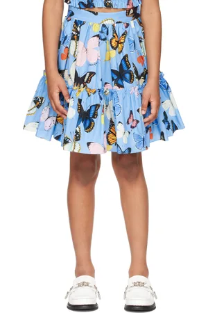 Dolce & Gabbana Enfant | Jupe bleue en popeline à motif graphique