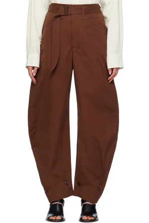 LEMAIRE Pantalon fuselé brun