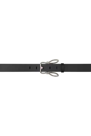 Bottega Veneta Ceinture noire à ferrure en forme de lapin