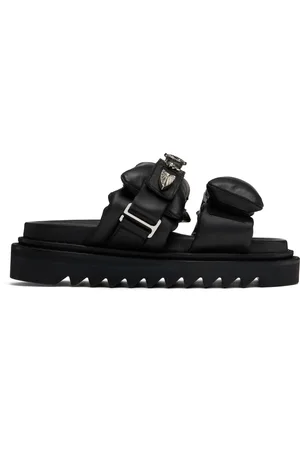 TOGA VIRILIS Sandales rembourrées noires en cuir