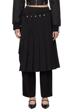 Rokh Jupe midi étagée noire à plis