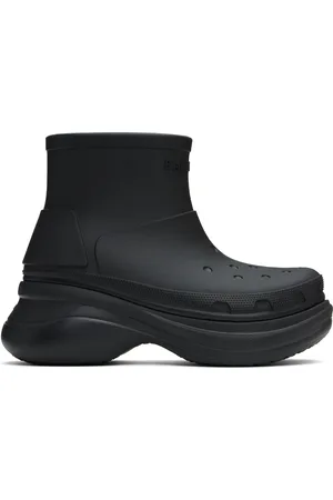 Balenciaga Bottes noires en caoutchouc édition Crocs