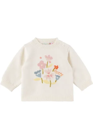 BONPOINT Bébé | Pull Almire blanc cassé à image florale en intarsia