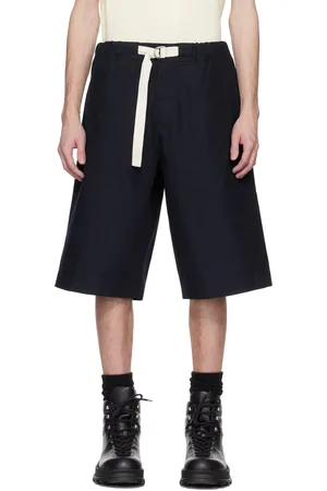 Jil Sander Bermuda bleu marine en coton bio