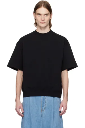 Jil Sander T-shirt noir à col ras du cou