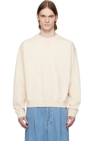 Jil Sander Pull molletonné beige à logo brodé