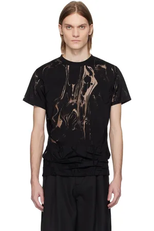 LGN LOUIS GABRIEL NOUCHI T-shirt noir en jersey à motif graphique