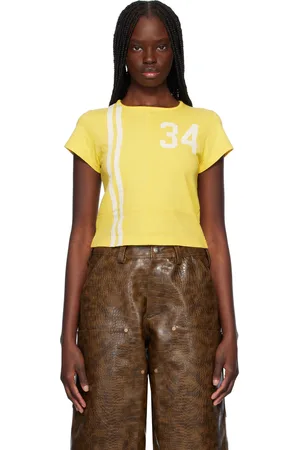 AMBUSH T-shirt ajusté jaune à panneaux