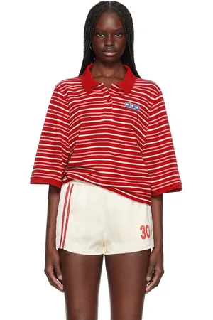 MARTINE ROSE Polo rétréci S/S rouge