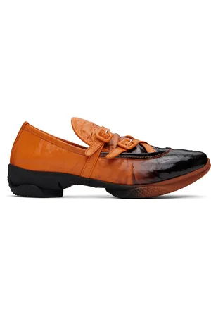 Kiko Kostadinov Flâneurs Sonia orange et noir à boucles à ardillon