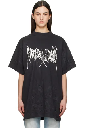 Balenciaga T-shirt surdimensionné noir à logo