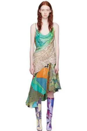 Conner Ives Robe midi multicolore à motifs graphiques