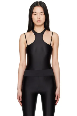 VERSACE Justaucorps noir à dos nageur