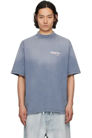 Balenciaga T-shirt bleu à logos Political Campaign et à coupe moyenne