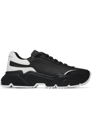 Dolce & Gabbana Baskets Daymaster noir et blanc en cuir de veau nappa