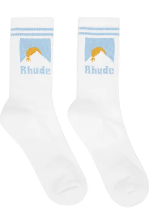 Rhude Chaussettes blanches à logos Moonlight