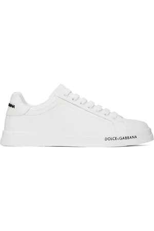 Dolce & Gabbana Baskets Portofino blanches en cuir de veau nappa