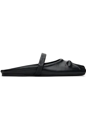 Marni Chaussures à enfiler de style sabot noires en cuir nappa à image de boucle
