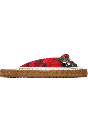 Dolce & Gabbana Sandales de style espadrille rouge et blanc