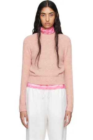 DRIES VAN NOTEN Pull rose en alpaga