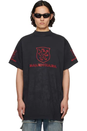 Balenciaga T-shirt noir à logos Lion Club
