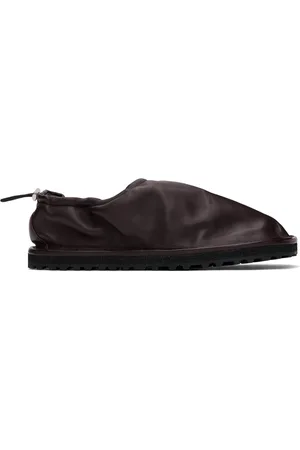 DRIES VAN NOTEN Chaussures à enfiler brunes à cordon coulissant